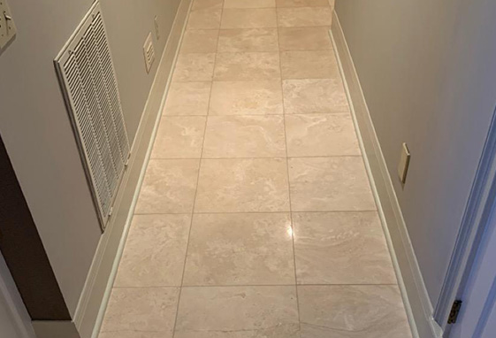 Residential Travertine Honing and Polishing After